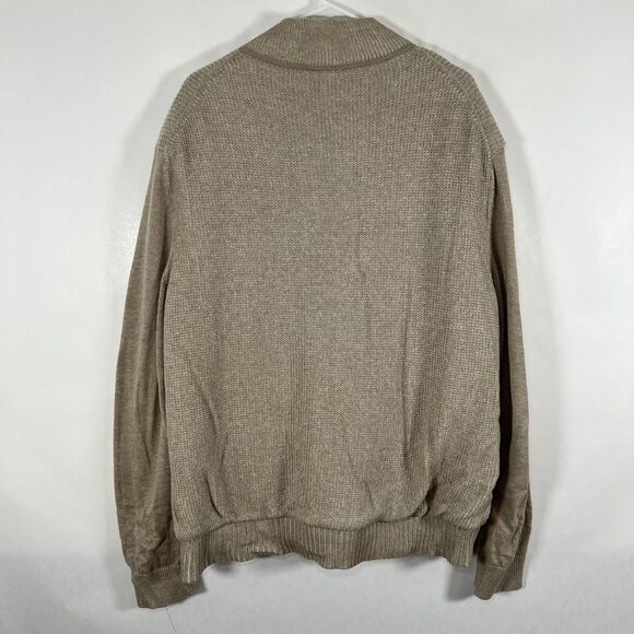 Johnson & Murphy Sherpa Lined Full Zip Wool Blend Sweater Womens XXL 2XL Beige - Picture 10 of 12